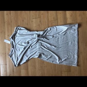 Striped tie body on dress